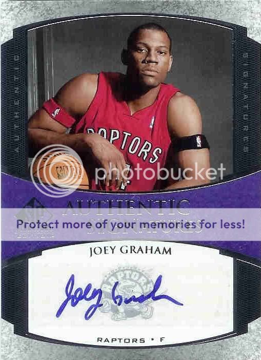2005-06 Upper Deck SP Signature Edition Signatures #JG Joey Graham AU © leguman59 joey graham vertical leap