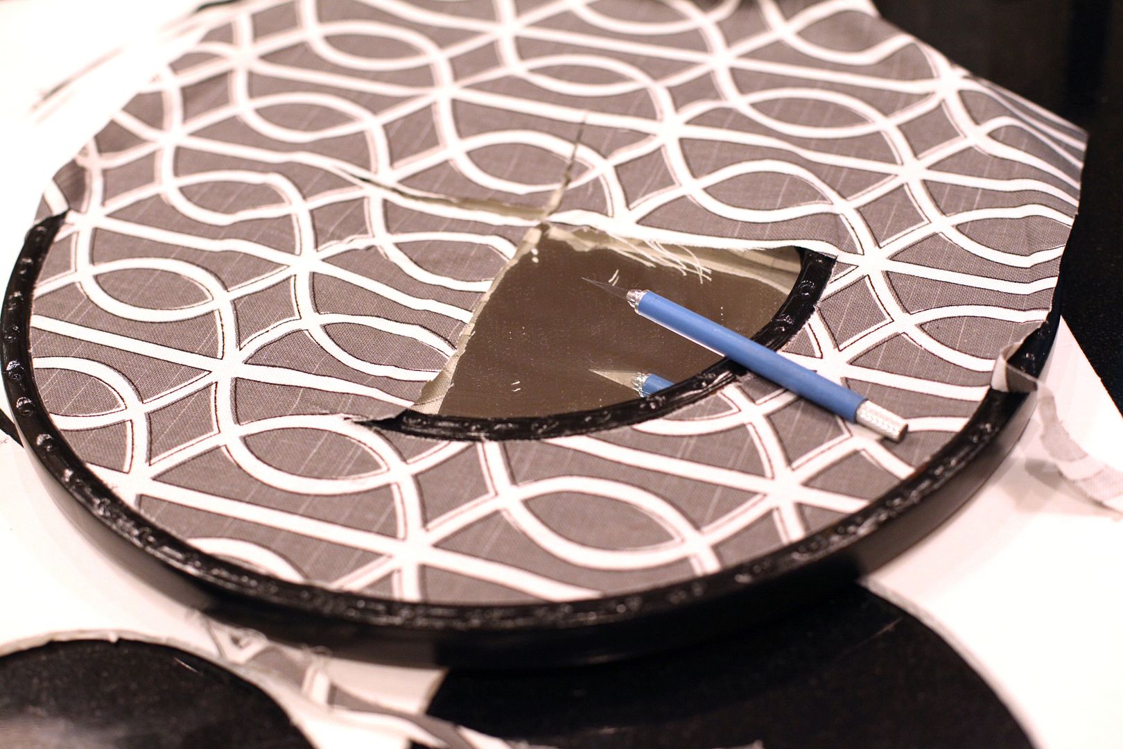 Fabric Inlay Mirror Bower Power